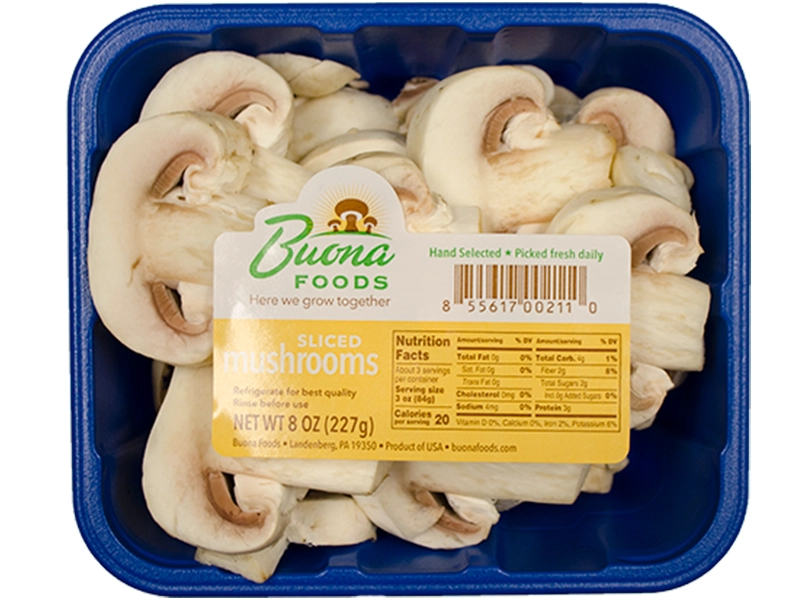 sliced mushroom package